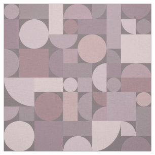 Tecido Mauve de Arte Geométrica Retroativa