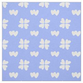 Tecido Mazipoodles White Hearts On Blue
