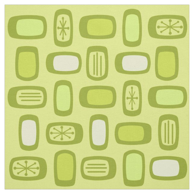 Tecido MCM Arredondado de MCM do meio século Chartreuse (Modelo)