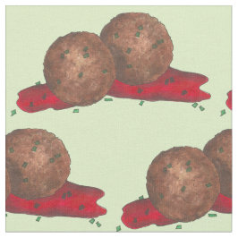 Tecido Meatball Marinara Comida Italiana Foodie Meat Ball