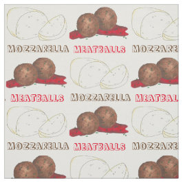 Tecido Meatball Mozzarella Comida Foodie Italiana