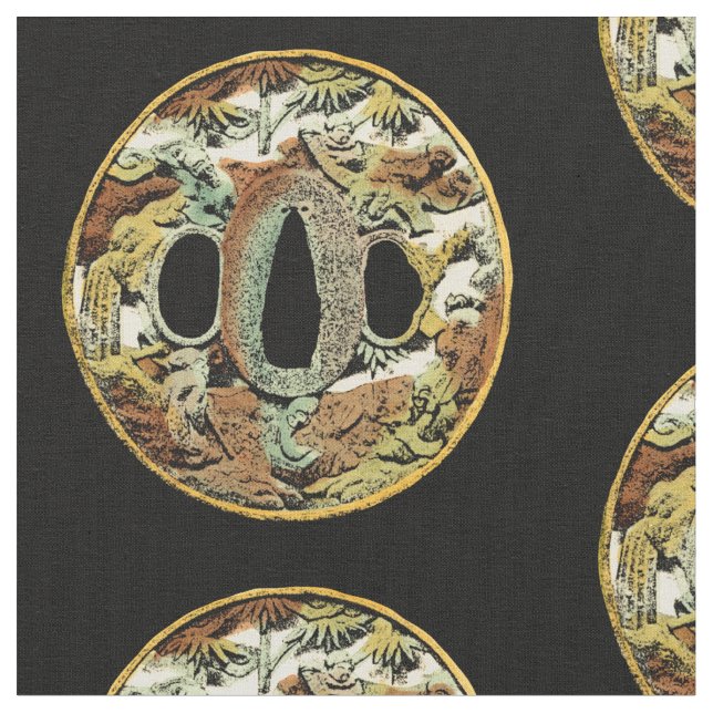 Tecido Medalhão Gilded Asiático pelo Vision Studio (Detalhe)