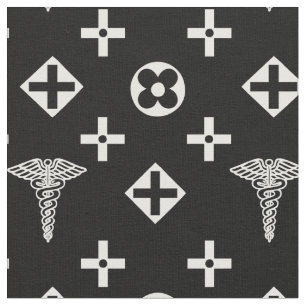 Tecido médico. Logotipo do médico