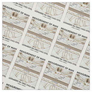 Tecido Medida do homem da Vinci de Vitruvian do homem