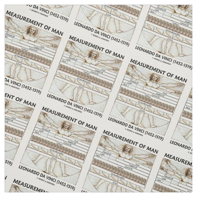 Tecido Medida do homem da Vinci de Vitruvian do homem (Modelo)