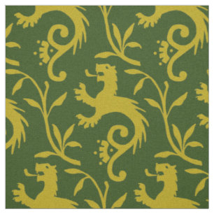 Tecido Medieval Dande-Lions em Verde
