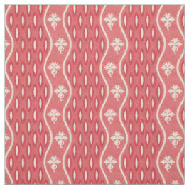 Tecido Médio - 1800s com faixa ondulada, rosa