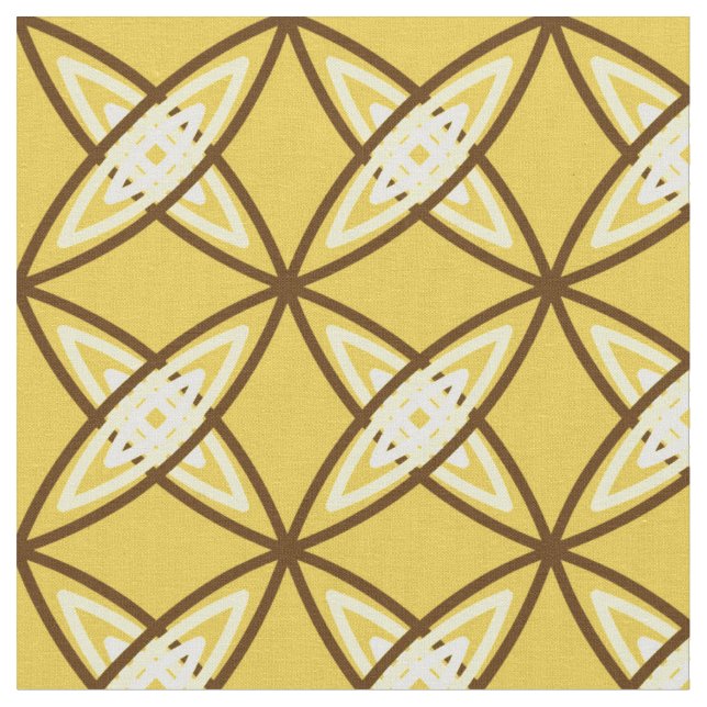 Tecido Meio século Atômica moderno - Mostarda Dourada (Detalhe)