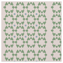 Tecido Meio século cor-de-rosa, verde-sábio com padrão