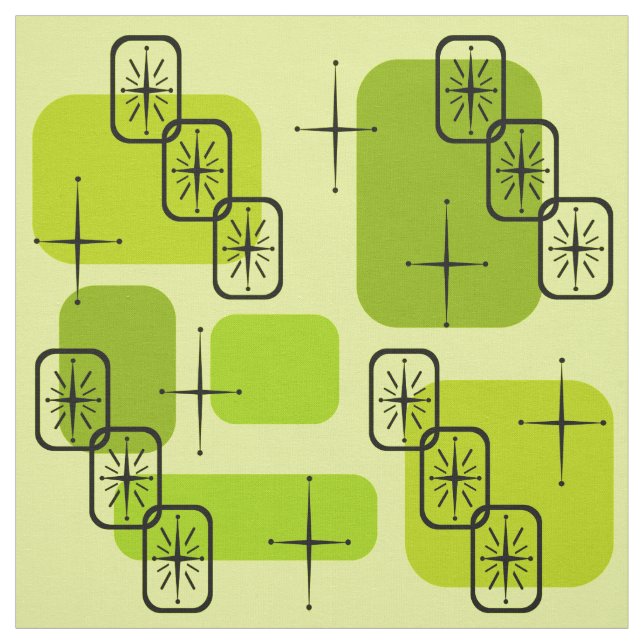 Tecido Meio século Modern Sputnik Chartreuse (Modelo)