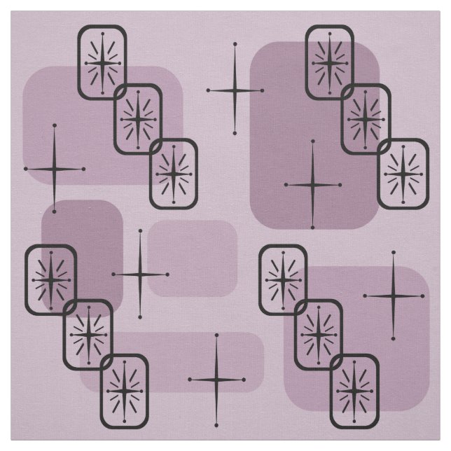 Tecido Meio século Modern Sputnik Mauve (Modelo)