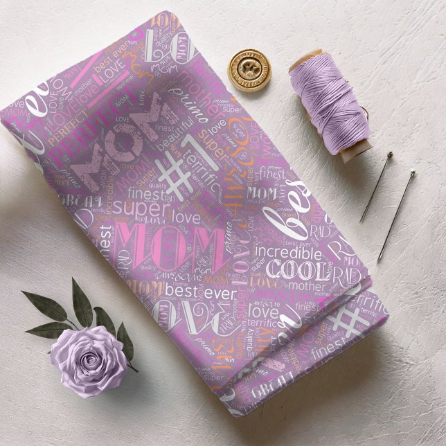 Tecido Melhor Nuvem de Palavras da Mãe ID262 (Criador carregado)