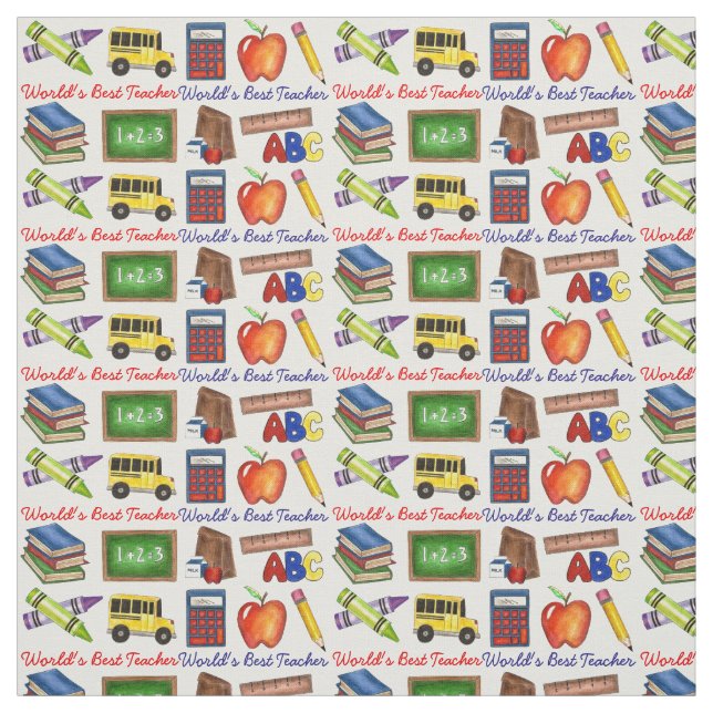 Tecido Melhor oferta escolar de professores do mundo (Modelo)