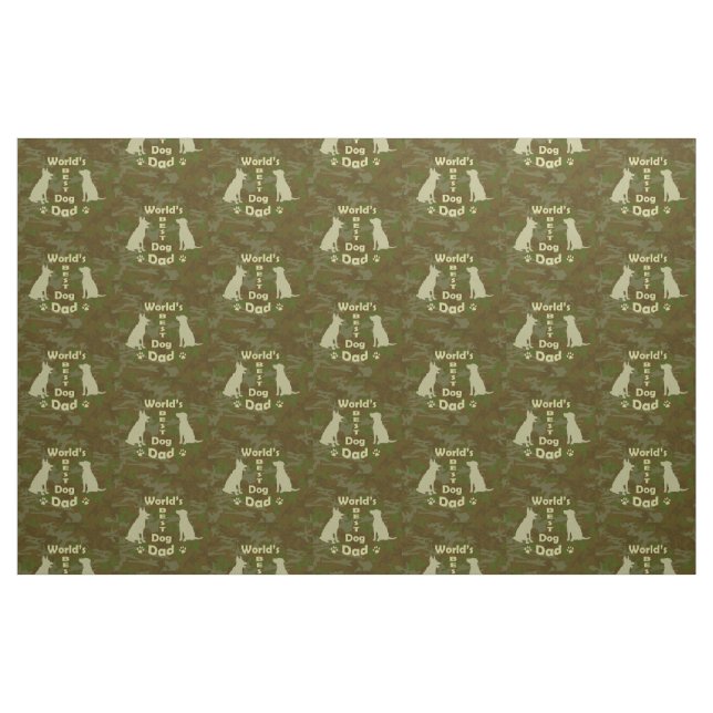 Tecido Melhor Pai de Cachorro do Mundo (Fat Quarter)