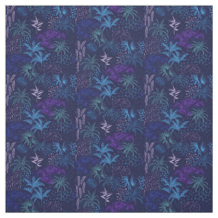 Tecido Memphis Style Tropical Ferns Palm Foliage DIY Más