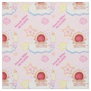 Tecido Menina Bawling - Texto Personalizado