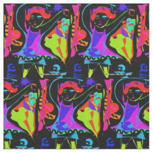 Tecido Menina de Dança Pop Art