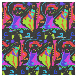 Tecido Menina de Dança Pop Art