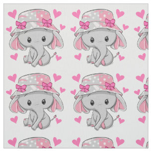 Tecido Menina de Elefante