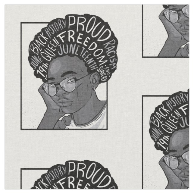 Tecido menina negra africana de 16 anos feliz (Detalhe)
