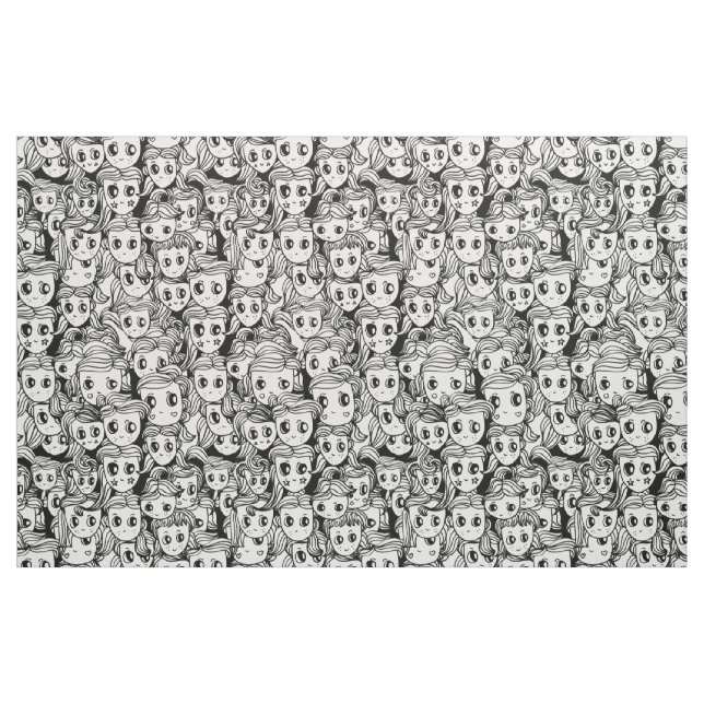 Tecido Meninas bonitos do cabelo (Fat Quarter)
