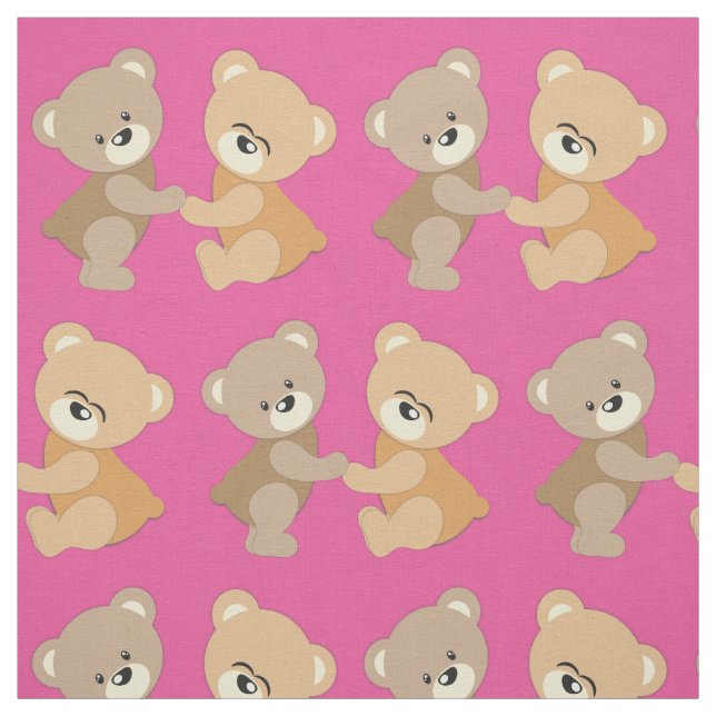 Tecido Meninas Cute Teddy Bears (Modelo)