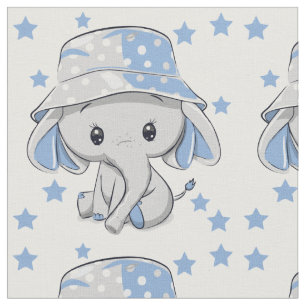 Tecido Menino Elefante Bonito