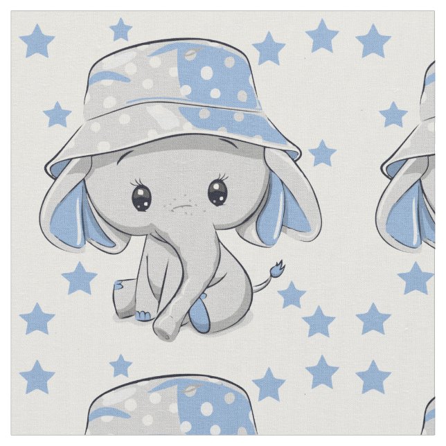 Tecido Menino Elefante Bonito (Detalhe)