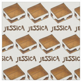 Tecido Menores do Smores do Campo de Marshmallow Personal