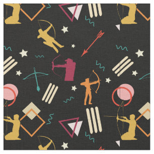 Tecido Mens Archery - Boys Arco n Arrow Abstrato Art