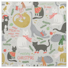 Tecido Meowy Christmas