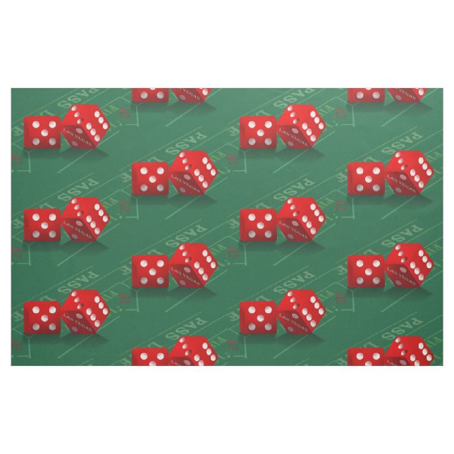 Tecido Mesa de Craps Com Dados de Las Vegas (Fat Quarter)