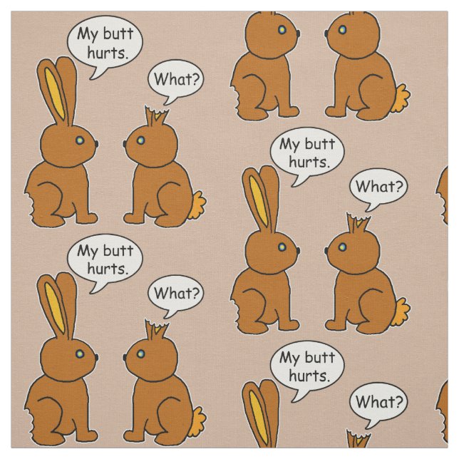 Tecido Meus danos do bumbum! - Que? Teste padrão do (Modelo)