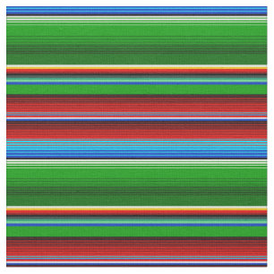 Tecido Mexicano azul vermelho verde Sarape