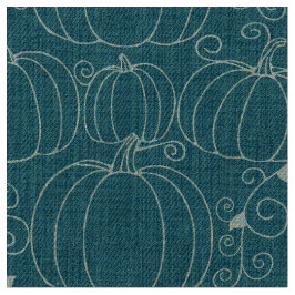 Tecido Mid-Century Modern Pumpkin Teal