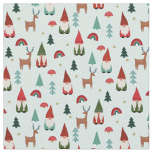 Tecido Mini de Natal dos Gnomos