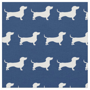 Tecido Miniatura Cão Cão Cachorrador Marinho Azul