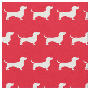 Tecido Miniatura Dachshund Weiner Cães Silhueta Pet Verm