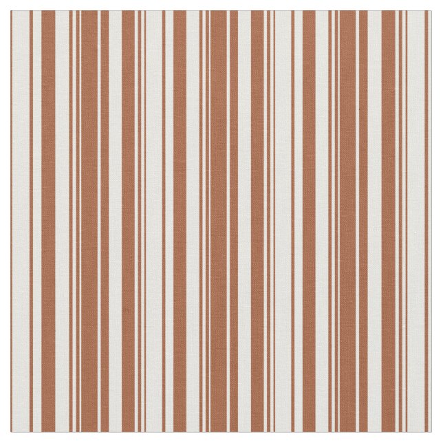 Tecido Mint Cream e Sienna Stripes Pattern (Detalhe)