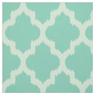 Tecido Mint Quatrefoil Ikat Com Fundo De Teto Personaliza