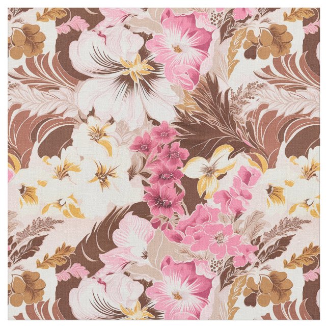 Tecido Mocha Blossom Delight (Detalhe)