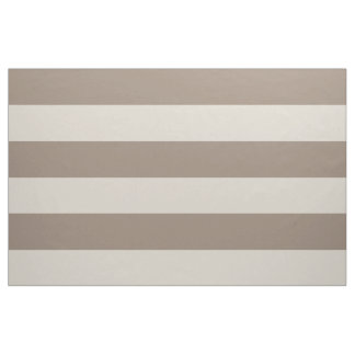 Tecido Mocha Brown e Beige Wide Stripes Grande Escala