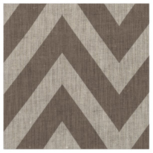 Tecido Mocha Brown Modern Chevron Grande Escala