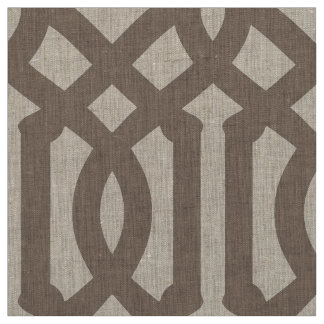 Tecido Mocha Brown Trellis Grande Escala