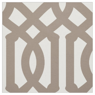 Tecido Mocha Brown Trellis Grande Escala