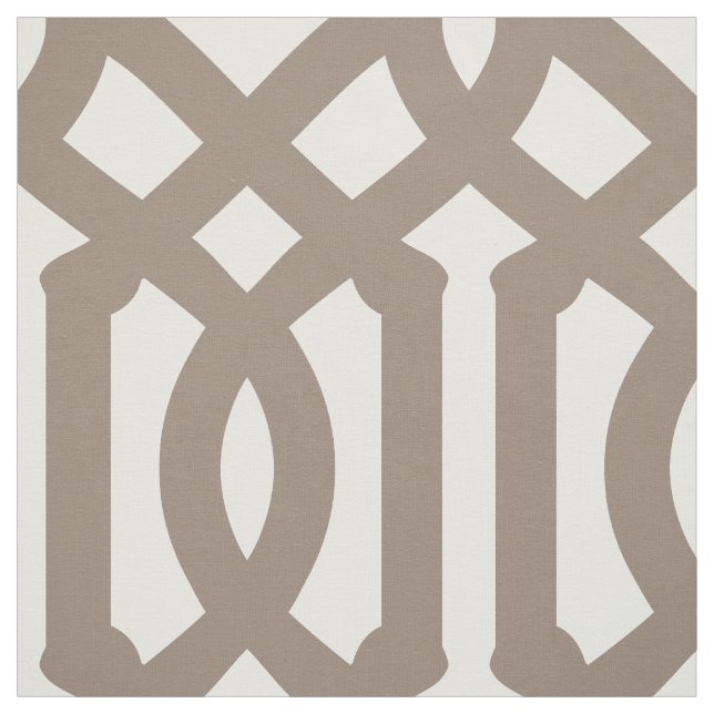 Tecido Mocha Brown Trellis Grande Escala (Modelo)