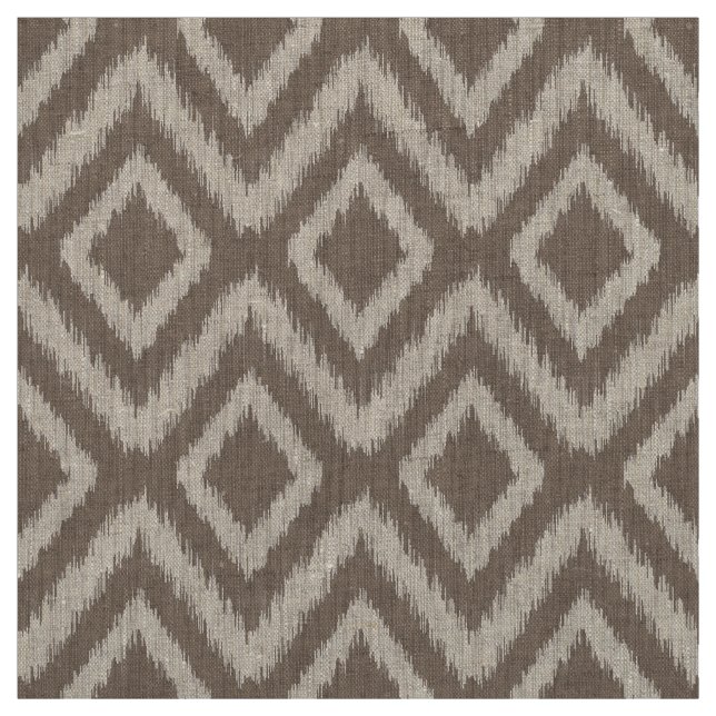 Tecido Mocha Brown Tribal Ikat Chevron (Modelo)