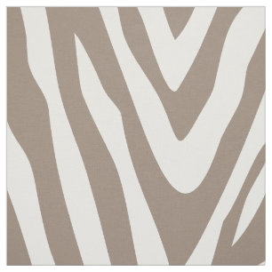 Tecido Mocha Brown Zebra Imprime Grande Escala