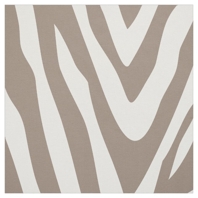 Tecido Mocha Brown Zebra Imprime Grande Escala (Modelo)