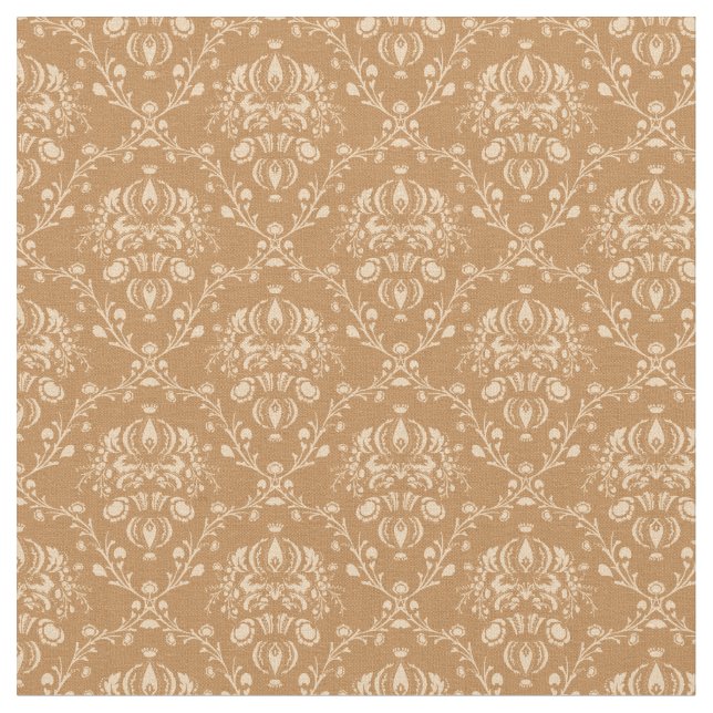 Tecido Mocha Latte Brown Damask (Detalhe)